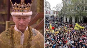 İngiltere’de Kral’ın taç giyme merasimi sırasında monarşi aksisi protesto
