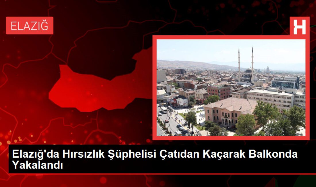 Elazığ’da Hırsızlık Şüphelisi Çatıdan Kaçarak Balkonda Yakalandı